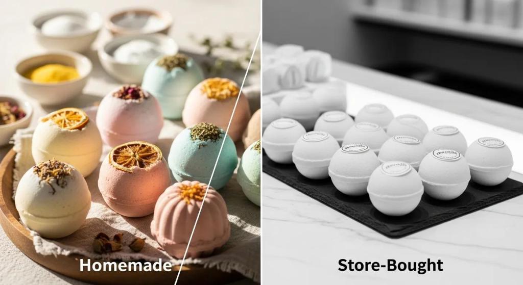 Homemade vs Store-Bought Bath Bombs
